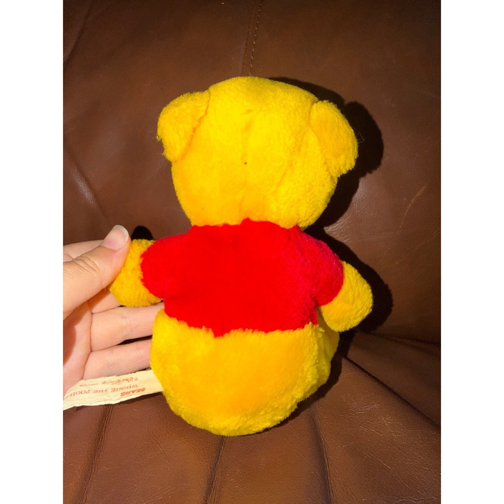 Vintage Sears Walt Disney Winnie the Pooh Plush Red Shirt Stuffed Animal Toy - Picture 4 of 6